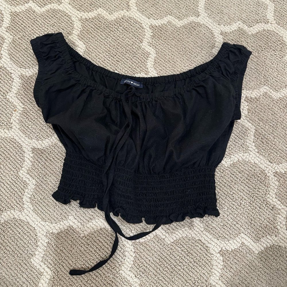 Brandy Melville black tie top